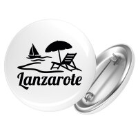 Button Lanzarote Inselmotiv Spanien Anstecker