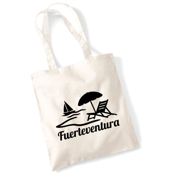Jutebeutel Fuerteventura Inselmotiv Spanien 10 Liter