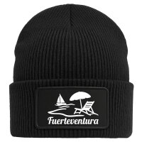 Beanie Fuerteventura Inselmotiv Spanien Black