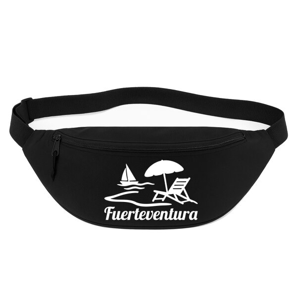 Bauchtasche Fuerteventura Inselmotiv Spanien 2,5 Liter Black Crossbody Bag