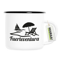 Emaille Tasse Fuerteventura Inselmotiv Spanien 300ml...
