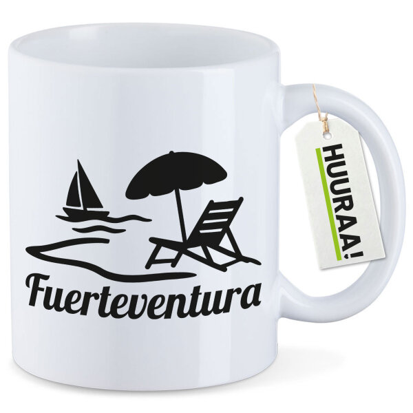 Kaffeetasse Fuerteventura Inselmotiv Spanien 330ml