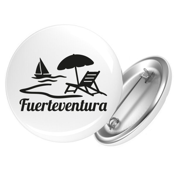Button Fuerteventura Inselmotiv Spanien Anstecker
