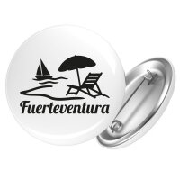 Button Fuerteventura Inselmotiv Spanien Anstecker