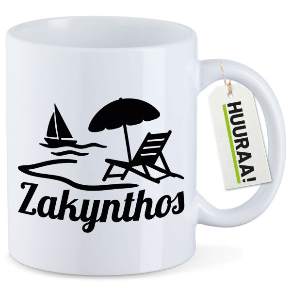 Kaffeetasse Zakynthos Inselmotiv Griechenland 330ml
