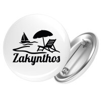 Button Zakynthos Inselmotiv Griechenland Anstecker