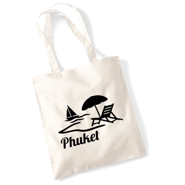 Jutebeutel Phuket Inselmotiv Thailand 10 Liter