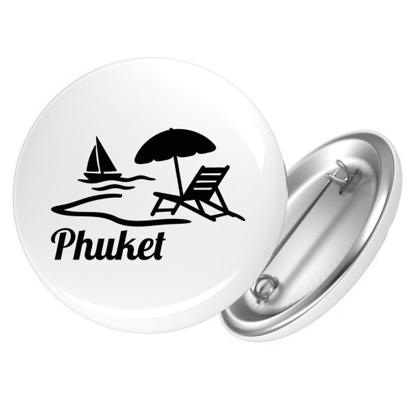 Button Phuket Inselmotiv Thailand Anstecker
