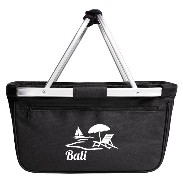 Einkaufskorb Bali Inselmotiv Indonesien 20 Liter Tragekorb Black