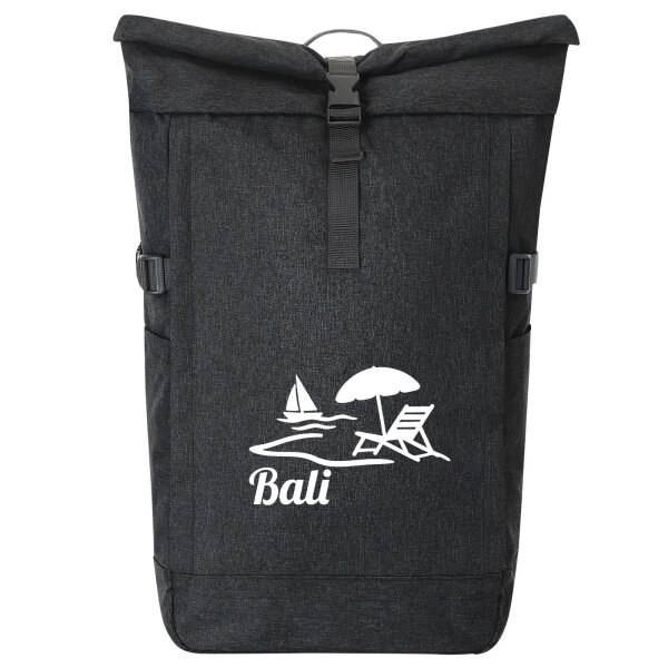 Kurierrucksack Bali Inselmotiv Indonesien 30-44 Liter Black Melange