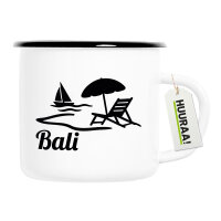 Emaille Tasse Bali Inselmotiv Indonesien 300ml Vintage...
