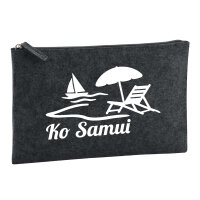 Kulturbeutel Ko Samui Inselmotiv Thailand 1 Liter Filz...