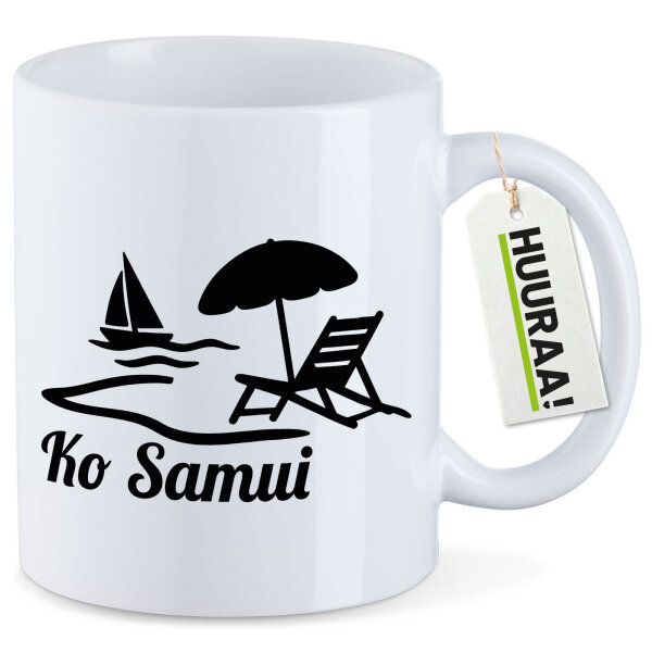 Kaffeetasse Ko Samui Inselmotiv Thailand 330ml