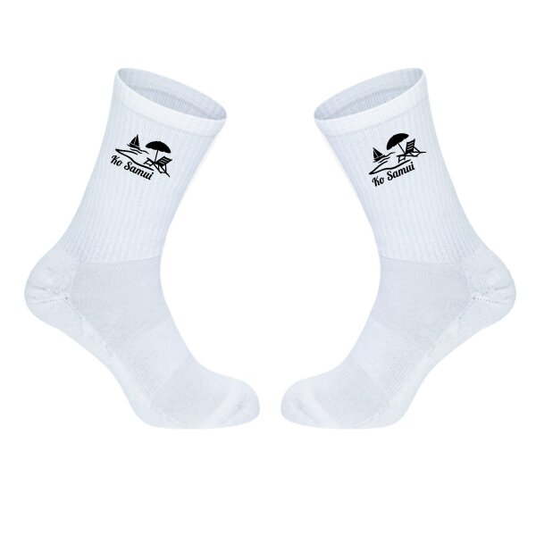 Unisex Socken Ko Samui Inselmotiv Thailand Baumwolle