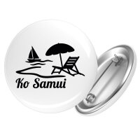 Button Ko Samui Inselmotiv Thailand Anstecker