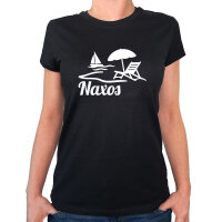 Damen T-Shirt Naxos Inselmotiv Griechenland Größe XS-XXL