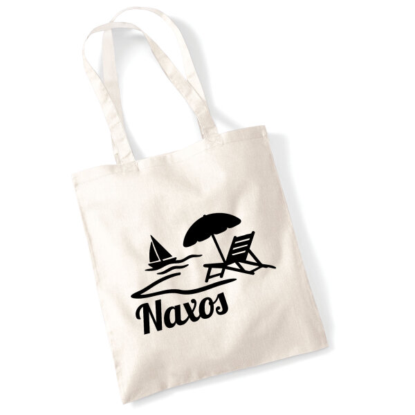Jutebeutel Naxos Inselmotiv Griechenland 10 Liter