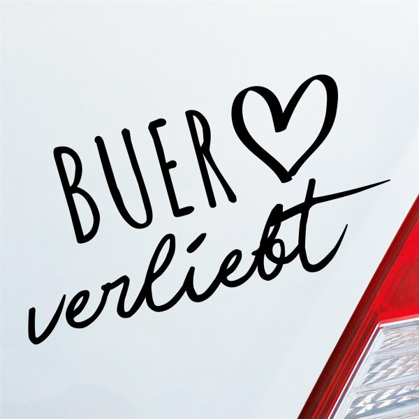 Autoaufkleber Buer verliebt  ca. 19x10cm
