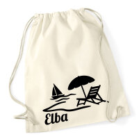 Turnbeutel Elba Inselmotiv Italien 12 Liter
