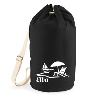 Seesack Elba Inselmotiv Italien 20 Liter Black