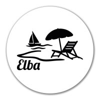 Aufkleber Elba Inselmotiv Italien 10cm Sticker