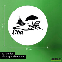 Aufkleber Elba Inselmotiv Italien 10cm Sticker