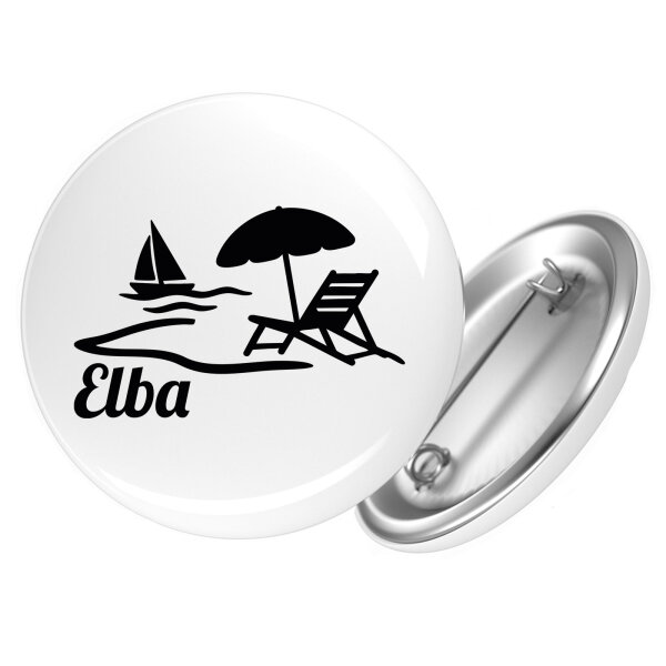 Button Elba Inselmotiv Italien Anstecker