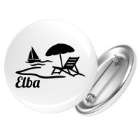 Button Elba Inselmotiv Italien Anstecker