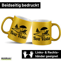 Glitzertasse Boa Vista Inselmotiv Kap Verde 330ml