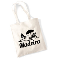 Jutebeutel Madeira Inselmotiv Portugal 10 Liter