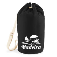 Seesack Madeira Inselmotiv Portugal 20 Liter Rucksack Black