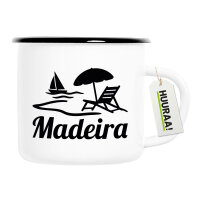 Emaille Tasse Madeira Inselmotiv Portugal 300ml Vintage...