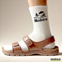 Socken Madeira Inselmotiv Portugal Größe 37/46 White Motiv Tennissocken