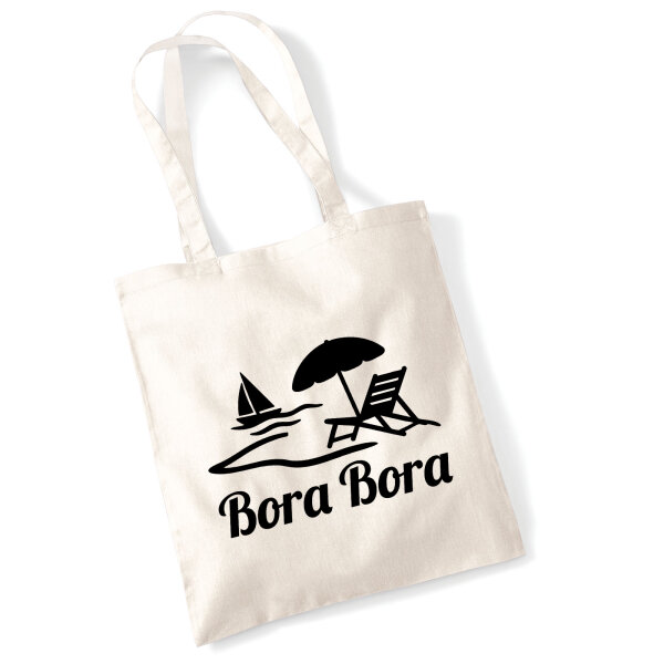 Jutebeutel Bora Bora Inselmotiv Französisch-Polynesien 10 Liter