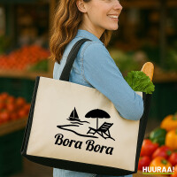 Jutetasche Bora Bora Inselmotiv...