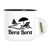 Emaille Tasse Bora Bora Inselmotiv...