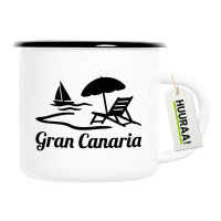 Emaille Tasse Gran Canaria Inselmotiv Spanien 300ml...