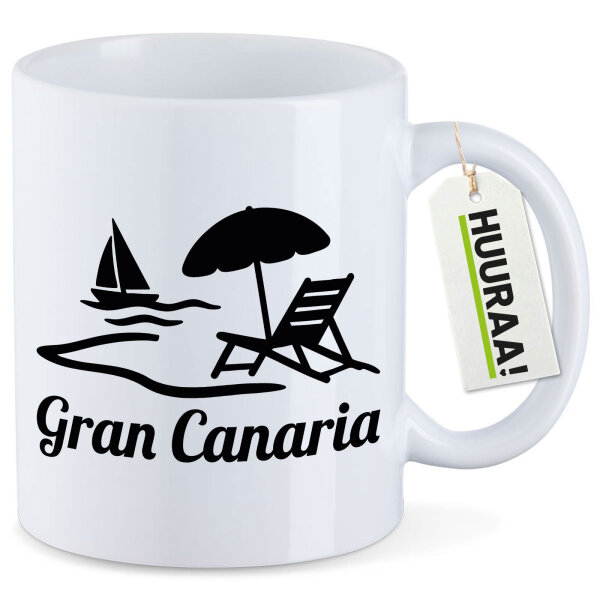 Kaffeetasse Gran Canaria Inselmotiv Spanien 330ml