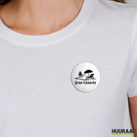 Button Gran Canaria Inselmotiv Spanien Anstecker