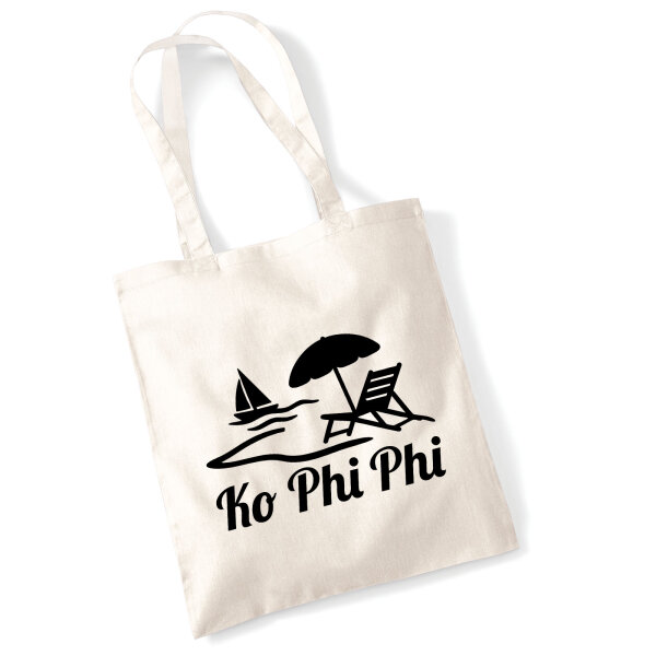 Jutebeutel Ko Phi Phi Inselmotiv Thailand 10 Liter