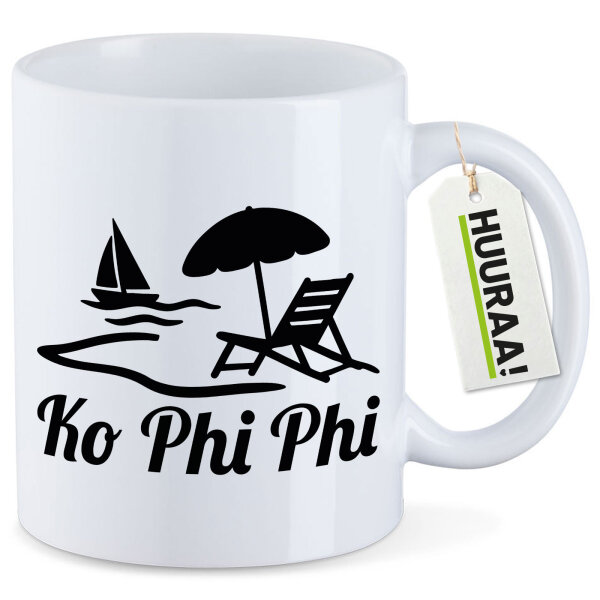 Kaffeetasse Ko Phi Phi Inselmotiv Thailand 330ml
