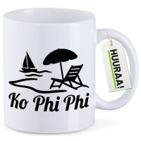 Kaffeetasse Ko Phi Phi Inselmotiv Thailand 330ml
