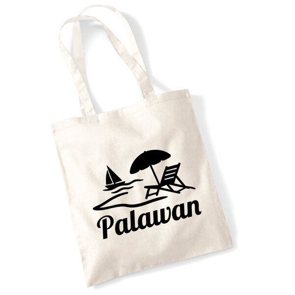 Jutebeutel Palawan Inselmotiv Philippinen 10 Liter