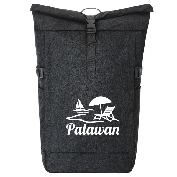 Kurierrucksack Palawan Inselmotiv Philippinen 30-44 Liter Black Melange