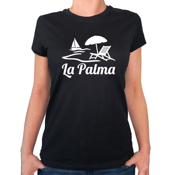 Damen T-Shirt La Palma Inselmotiv Spanien Größe XS-XXL