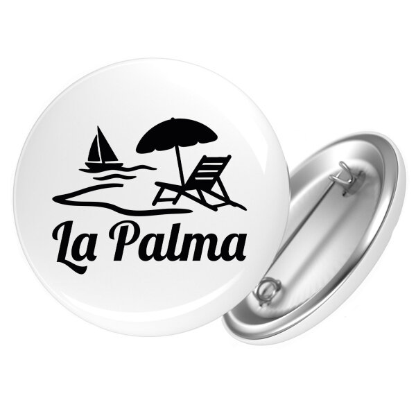 Button La Palma Inselmotiv Spanien Anstecker