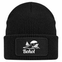 Beanie mit Patch Bohol Inselmotiv Philippinen Black