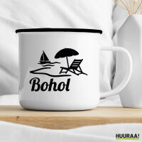 Emaille Tasse Bohol Inselmotiv Philippinen 300ml Vintage Emaille Becher