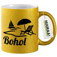 Glitzertasse Bohol Inselmotiv Philippinen 330ml