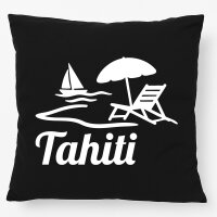 Kissen Tahiti Inselmotiv Französisch-Polynesien 40x40cm